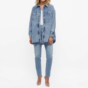 Good American Denim Shacket Jean Jacket New With Tags